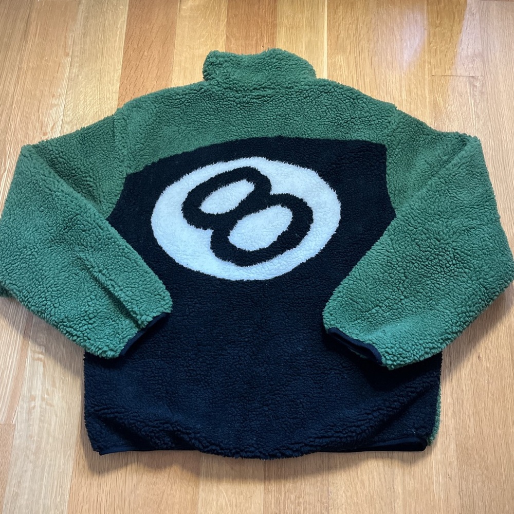Stussy 8 Ball reversible sherpa jacket